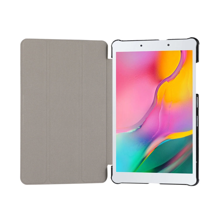 3-folding Skin Texture Horizontal Flip TPU + PU Leather Case with Holder, For Samsung Galaxy Tab A 8.0 (2019) T290 / T295