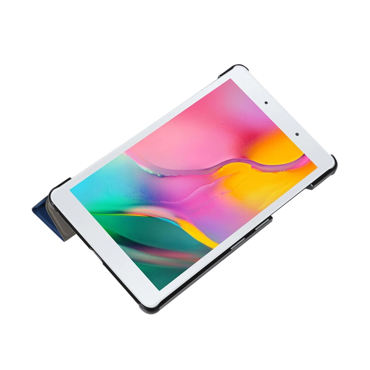 3-folding Skin Texture Horizontal Flip TPU + PU Leather Case with Holder, For Samsung Galaxy Tab A 8.0 (2019) T290 / T295