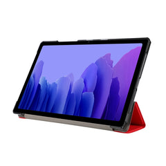 3-fach faltbares horizontales Flip-TPU- und PU-Lederetui mit Hauttextur und Halterung für Lenovo M10 Plus