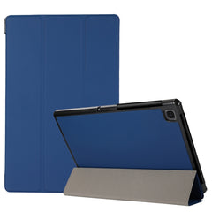3-fach faltbares horizontales Flip-TPU- und PU-Lederetui mit Hauttextur und Halterung für Lenovo M10 Plus