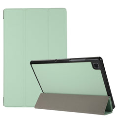 3-fach faltbares horizontales Flip-TPU- und PU-Lederetui mit Hauttextur und Halterung für Lenovo M10 Plus