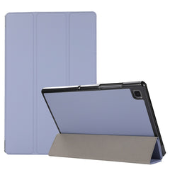 3-fach faltbares horizontales Flip-TPU- und PU-Lederetui mit Hauttextur und Halterung für Lenovo M10 Plus
