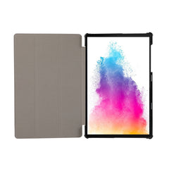 3-folding Skin Texture Horizontal Flip TPU + PU Leather Case with Holder, For Lenovo M10 Plus