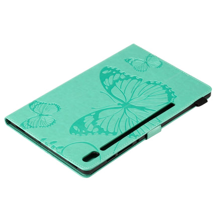 Pressed Printing Butterfly Pattern Horizontal Flip Leather Case with Holder & Card Slots & Wallet & Sleep / Wake-up Function, For Samsung Galaxy Tab S6 T860