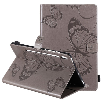 Pressed Printing Butterfly Pattern Horizontal Flip Leather Case with Holder & Card Slots & Wallet & Sleep / Wake-up Function, For Samsung Galaxy Tab S6 T860