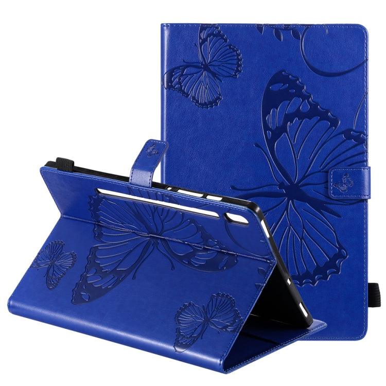 Pressed Printing Butterfly Pattern Horizontal Flip Leather Case with Holder & Card Slots & Wallet & Sleep / Wake-up Function, For Samsung Galaxy Tab S6 T860