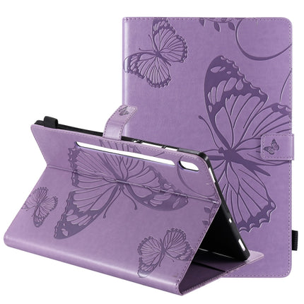 Pressed Printing Butterfly Pattern Horizontal Flip Leather Case with Holder & Card Slots & Wallet & Sleep / Wake-up Function, For Samsung Galaxy Tab S6 T860
