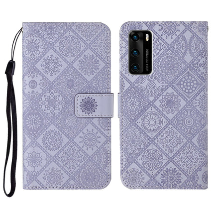 Ethnic Style Embossed Pattern Horizontal Flip Leather Case with Holder & Card Slots & Wallet & Lanyard, For Huawei P40, For Huawei P40 lite / nova 6 SE, Huawei P40 lite E / Y7p