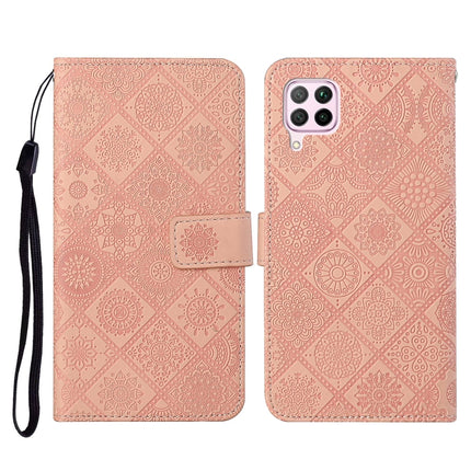 Ethnic Style Embossed Pattern Horizontal Flip Leather Case with Holder & Card Slots & Wallet & Lanyard, For Huawei P40, For Huawei P40 lite / nova 6 SE, Huawei P40 lite E / Y7p
