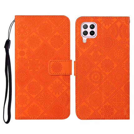 Ethnic Style Embossed Pattern Horizontal Flip Leather Case with Holder & Card Slots & Wallet & Lanyard, For Huawei P40, For Huawei P40 lite / nova 6 SE, Huawei P40 lite E / Y7p