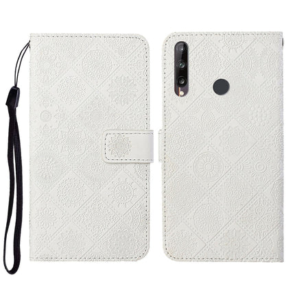 Ethnic Style Embossed Pattern Horizontal Flip Leather Case with Holder & Card Slots & Wallet & Lanyard, For Huawei P40, For Huawei P40 lite / nova 6 SE, Huawei P40 lite E / Y7p