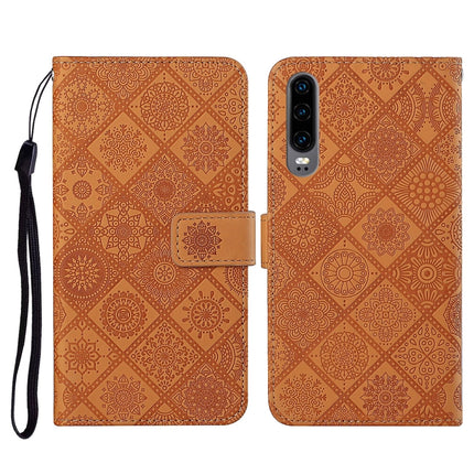 Ethnic Style Embossed Pattern Horizontal Flip Leather Case with Holder & Card Slots & Wallet & Lanyard, For Huawei P30, For Huawei P30 Pro, For Huawei P30 lite