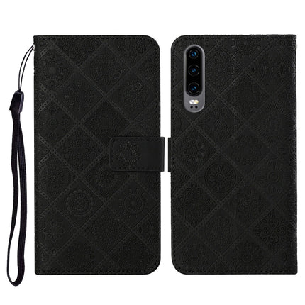 Ethnic Style Embossed Pattern Horizontal Flip Leather Case with Holder & Card Slots & Wallet & Lanyard, For Huawei P30, For Huawei P30 Pro, For Huawei P30 lite