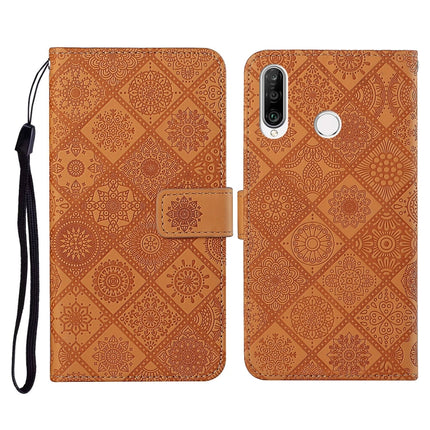 Ethnic Style Embossed Pattern Horizontal Flip Leather Case with Holder & Card Slots & Wallet & Lanyard, For Huawei P30, For Huawei P30 Pro, For Huawei P30 lite