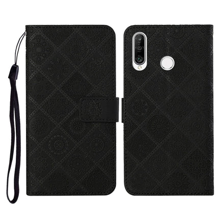 Ethnic Style Embossed Pattern Horizontal Flip Leather Case with Holder & Card Slots & Wallet & Lanyard, For Huawei P30, For Huawei P30 Pro, For Huawei P30 lite