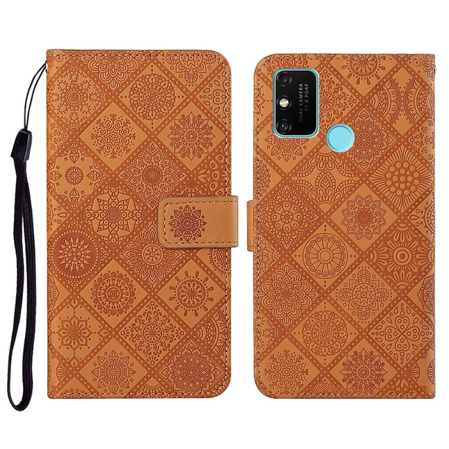 Ethnic Style Embossed Pattern Horizontal Flip Leather Case with Holder & Card Slots & Wallet & Lanyard, For Huawei Honor 9A, For Huawei Honor 9X Lite, For Huawei Honor 9X / 9X Pro