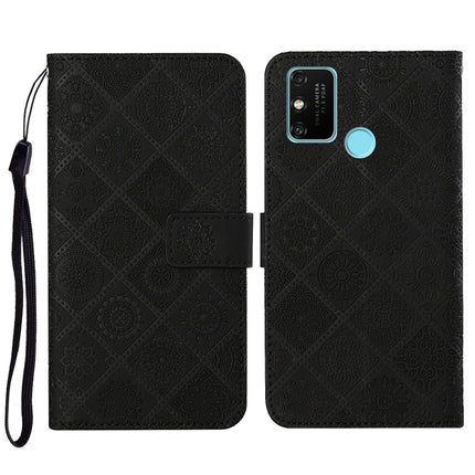 Ethnic Style Embossed Pattern Horizontal Flip Leather Case with Holder & Card Slots & Wallet & Lanyard, For Huawei Honor 9A, For Huawei Honor 9X Lite, For Huawei Honor 9X / 9X Pro