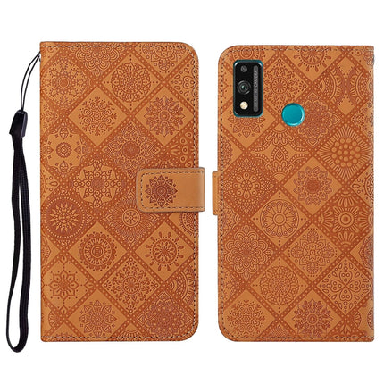 Ethnic Style Embossed Pattern Horizontal Flip Leather Case with Holder & Card Slots & Wallet & Lanyard, For Huawei Honor 9A, For Huawei Honor 9X Lite, For Huawei Honor 9X / 9X Pro