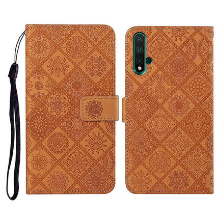 Ethnic Style Embossed Pattern Horizontal Flip Leather Case with Holder & Card Slots & Wallet & Lanyard, For Huawei Honor 20, Huawei Honor 20 lite / 10i, For Huawei Y7 (2019)