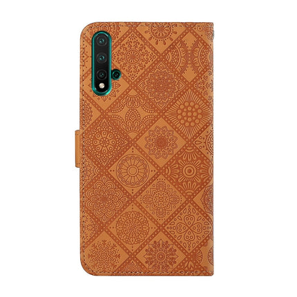 Ethnic Style Embossed Pattern Horizontal Flip Leather Case with Holder & Card Slots & Wallet & Lanyard, For Huawei Honor 20, Huawei Honor 20 lite / 10i, For Huawei Y7 (2019)