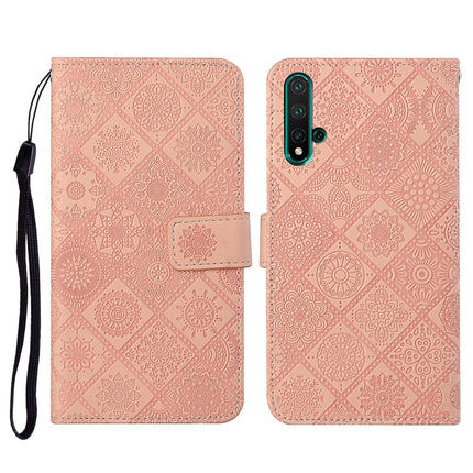 Ethnic Style Embossed Pattern Horizontal Flip Leather Case with Holder & Card Slots & Wallet & Lanyard, For Huawei Honor 20, Huawei Honor 20 lite / 10i, For Huawei Y7 (2019)