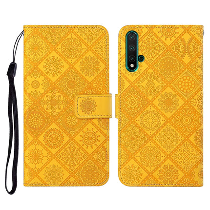Ethnic Style Embossed Pattern Horizontal Flip Leather Case with Holder & Card Slots & Wallet & Lanyard, For Huawei Honor 20, Huawei Honor 20 lite / 10i, For Huawei Y7 (2019)