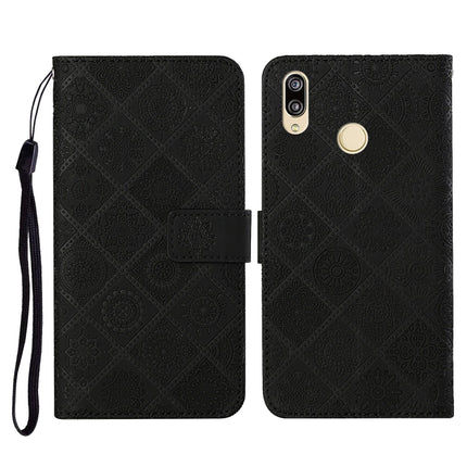 Ethnic Style Embossed Pattern Horizontal Flip Leather Case with Holder & Card Slots & Wallet & Lanyard, For Huawei Honor 20, Huawei Honor 20 lite / 10i, For Huawei Y7 (2019)