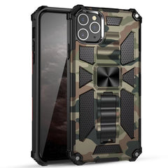 Camouflage Armor Shockproof TPU + PC Magnetic Protective Case with Holder, For iPhone 12 / 12 Pro, For iPhone 12 Pro Max, For iPhone 12 mini