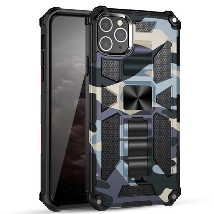 Camouflage Armor Shockproof TPU + PC Magnetic Protective Case with Holder