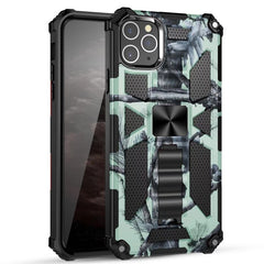 Camouflage Armor Shockproof TPU + PC Magnetic Protective Case with Holder, For iPhone 12 / 12 Pro, For iPhone 12 Pro Max, For iPhone 12 mini