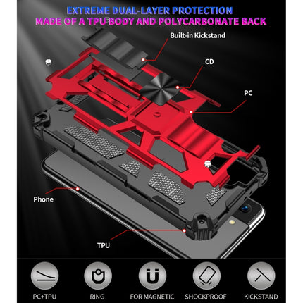 Shockproof TPU + PC Magnetic Protective Case with Holder, For Samsung Galaxy S21 5G