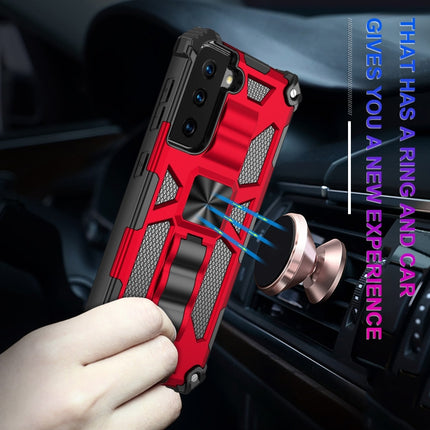Shockproof TPU + PC Magnetic Protective Case with Holder, For Samsung Galaxy S21 5G