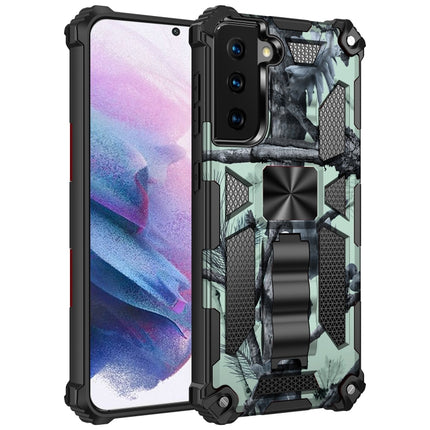 Camouflage Armor Shockproof TPU + PC Magnetic Protective Case with Holder, For Samsung Galaxy S21 5G, For Samsung Galaxy S21+ 5G, For Samsung Galaxy S21 Ultra 5G