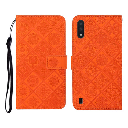 Ethnic Style Embossed Pattern Horizontal Flip Leather Case with Holder & Card Slots & Wallet & Lanyard, For Samsung Galaxy A01, For Samsung Galaxy A10 / M10, For Samsung Galaxy A10s