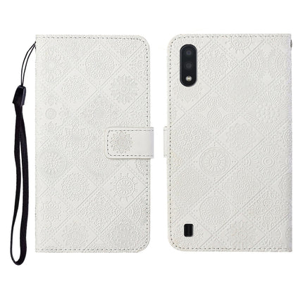 Ethnic Style Embossed Pattern Horizontal Flip Leather Case with Holder & Card Slots & Wallet & Lanyard, For Samsung Galaxy A01, For Samsung Galaxy A10 / M10, For Samsung Galaxy A10s