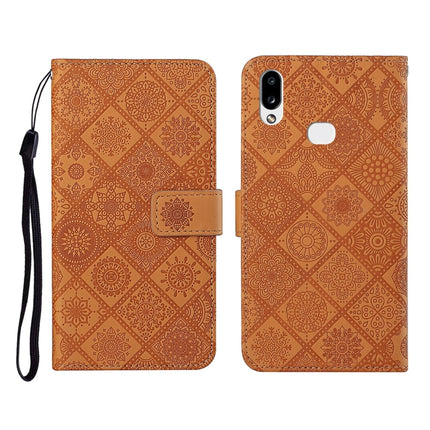 Ethnic Style Embossed Pattern Horizontal Flip Leather Case with Holder & Card Slots & Wallet & Lanyard, For Samsung Galaxy A01, For Samsung Galaxy A10 / M10, For Samsung Galaxy A10s