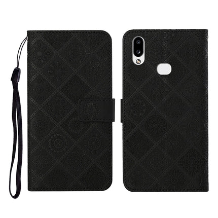 Ethnic Style Embossed Pattern Horizontal Flip Leather Case with Holder & Card Slots & Wallet & Lanyard, For Samsung Galaxy A01, For Samsung Galaxy A10 / M10, For Samsung Galaxy A10s