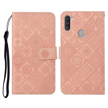 Ethnic Style Embossed Pattern Horizontal Flip Leather Case with Holder & Card Slots & Wallet & Lanyard, For Samsung Galaxy A11, For Samsung Galaxy A12, For Samsung Galaxy A20 / A30