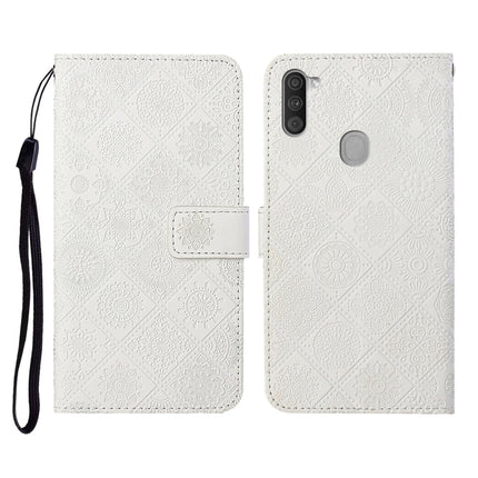 Ethnic Style Embossed Pattern Horizontal Flip Leather Case with Holder & Card Slots & Wallet & Lanyard, For Samsung Galaxy A11, For Samsung Galaxy A12, For Samsung Galaxy A20 / A30
