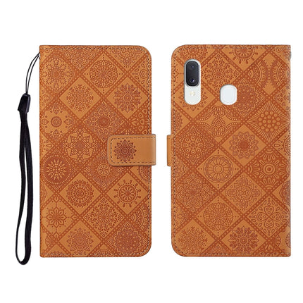 Ethnic Style Embossed Pattern Horizontal Flip Leather Case with Holder & Card Slots & Wallet & Lanyard, For Samsung Galaxy A11, For Samsung Galaxy A12, For Samsung Galaxy A20 / A30