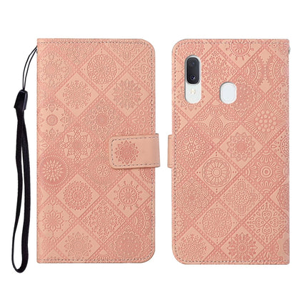 Ethnic Style Embossed Pattern Horizontal Flip Leather Case with Holder & Card Slots & Wallet & Lanyard, For Samsung Galaxy A11, For Samsung Galaxy A12, For Samsung Galaxy A20 / A30