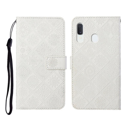 Ethnic Style Embossed Pattern Horizontal Flip Leather Case with Holder & Card Slots & Wallet & Lanyard, For Samsung Galaxy A11, For Samsung Galaxy A12, For Samsung Galaxy A20 / A30