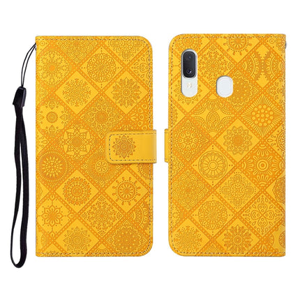 Ethnic Style Embossed Pattern Horizontal Flip Leather Case with Holder & Card Slots & Wallet & Lanyard, For Samsung Galaxy A20e, For Samsung Galaxy A20s, For Samsung Galaxy A21