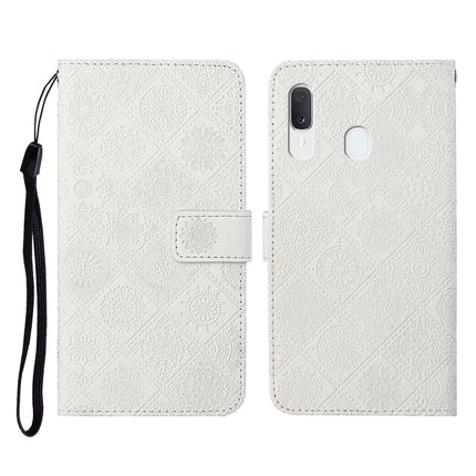 Ethnic Style Embossed Pattern Horizontal Flip Leather Case with Holder & Card Slots & Wallet & Lanyard, For Samsung Galaxy A20e, For Samsung Galaxy A20s, For Samsung Galaxy A21