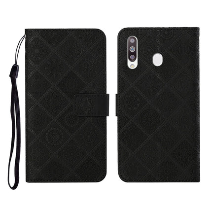 Ethnic Style Embossed Pattern Horizontal Flip Leather Case with Holder & Card Slots & Wallet & Lanyard, For Samsung Galaxy A20e, For Samsung Galaxy A20s, For Samsung Galaxy A21