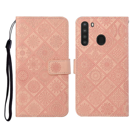 Ethnic Style Embossed Pattern Horizontal Flip Leather Case with Holder & Card Slots & Wallet & Lanyard, For Samsung Galaxy A20e, For Samsung Galaxy A20s, For Samsung Galaxy A21