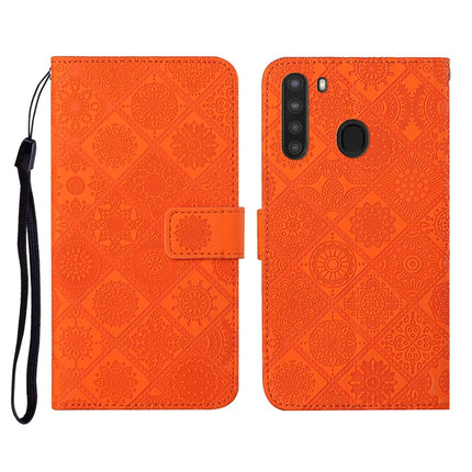 Ethnic Style Embossed Pattern Horizontal Flip Leather Case with Holder & Card Slots & Wallet & Lanyard, For Samsung Galaxy A20e, For Samsung Galaxy A20s, For Samsung Galaxy A21