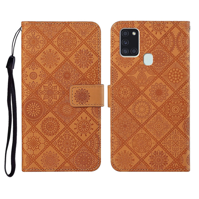 Ethnic Style Embossed Pattern Horizontal Flip Leather Case with Holder & Card Slots & Wallet & Lanyard, For Samsung Galaxy A21s, For Samsung Galaxy A31, For Samsung Galaxy A40
