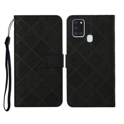 Ethnic Style Embossed Pattern Horizontal Flip Leather Case with Holder & Card Slots & Wallet & Lanyard, For Samsung Galaxy A21s, For Samsung Galaxy A31, For Samsung Galaxy A40