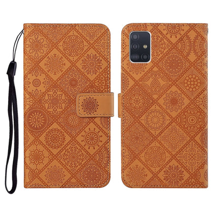 Ethnic Style Embossed Pattern Horizontal Flip Leather Case with Holder & Card Slots & Wallet & Lanyard, For Samsung Galaxy A51, For Samsung Galaxy A70, For Samsung Galaxy A71